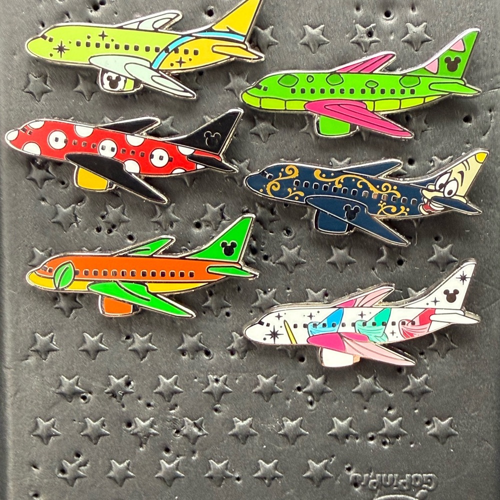 Colorful Airplane Pins Set- Disney transportation